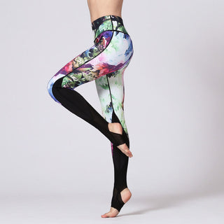 Buddha Gift Rose Peony Flower Print Design Sports Fitness Yoga Leggings Women's Yoga Pants
