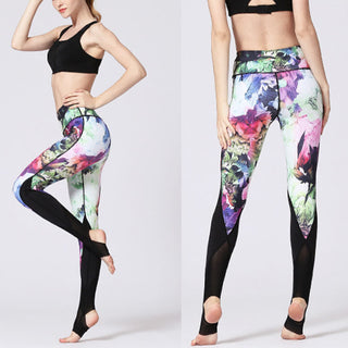 Buddha Gift Rose Peony Flower Print Design Sports Fitness Yoga Leggings Women's Yoga Pants