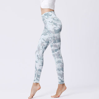 Buddha Gift Camo Print Sports Fitness Yoga High Waist Leggings Women's Yoga Pants