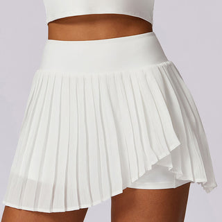 Buddha Gift Polo Collar Crop Tank Top Tennis Skirts Pleated Shorts With Pocket Sports Yoga Outfits
