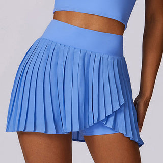 Buddha Gift Polo Collar Crop Tank Top Tennis Skirts Pleated Shorts With Pocket Sports Yoga Outfits