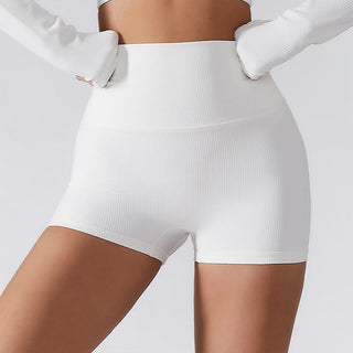 Buddha Gift Ribbed Long Sleeve Crop Top T-shirt Shorts Sports Fitness Gym Yoga Outfits