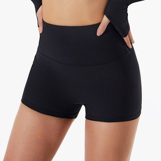 Buddha Gift Ribbed Long Sleeve Crop Top T-shirt Shorts Sports Fitness Gym Yoga Outfits
