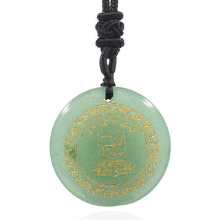 Buddha Gift Swastika Lotus Pattern Natural Various Crystal Black Obsidian Purification Necklace Pendant