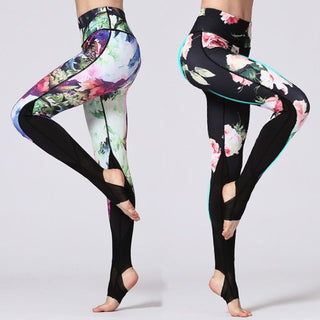 Buddha Gift Rose Peony Flower Print Design Sports Fitness Yoga Leggings Women's Yoga Pants