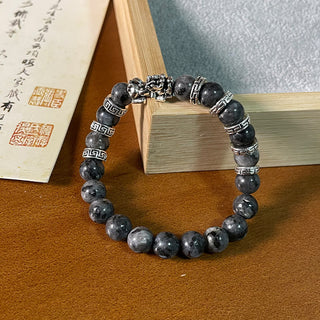 Buddha Gift Black Glitter Stone PiXiu Power Bracelet