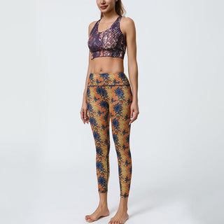 Buddha Gift Flowers Geometric Mandalas Print Sports Fitness Yoga High Waist Leggings Women's Pants