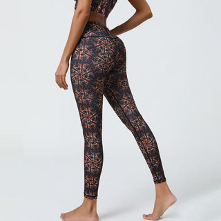 Buddha Gift Flowers Geometric Mandalas Print Sports Fitness Yoga High Waist Leggings Women's Pants