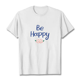 Buddha Gift Be Happy Lotus Tee T-shirt