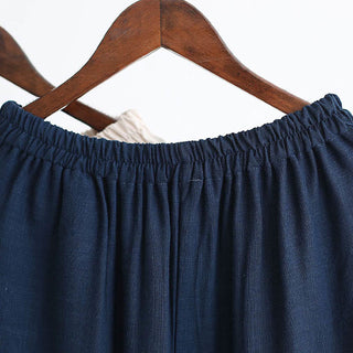 Buddha Gift 2Pcs V-Neck Men's Long Sleeve Shirt Top Pants Meditation Zen Tai Chi Cotton Linen Clothing Set