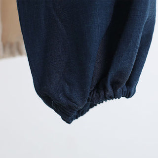 Buddha Gift 2Pcs V-Neck Men's Long Sleeve Shirt Top Pants Meditation Zen Tai Chi Cotton Linen Clothing Set