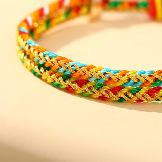 Buddha Gift Colorful Rope Zongzi Pattern Luck Handmade Child Adult Bracelet