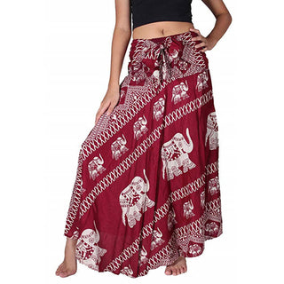 Buddha Gift Two Style Wear Bohemian Summer Elephant Lines Lace-up Skirt Dress