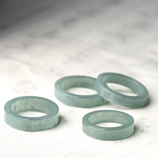 Buddha Gift Natural Jade Prosperity Luck Ring