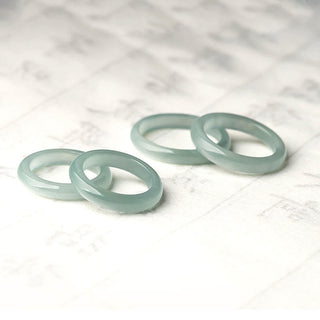 Buddha Gift Natural Jade Prosperity Luck Ring