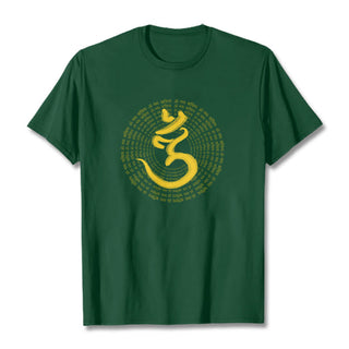 Buddha Gift 108 OM NAMAH SHIVAYA Mantra Sanskrit Tee T-shirt