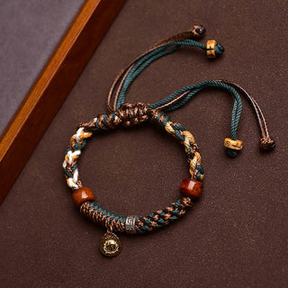 Buddha Gift Tibetan Bone Beads Luck Rope Bracelet