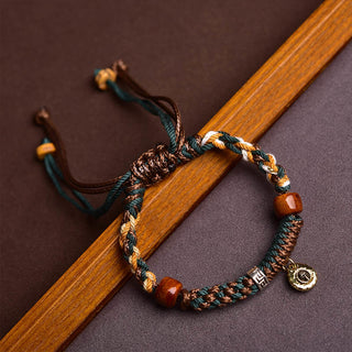 Buddha Gift Tibetan Bone Beads Luck Rope Bracelet