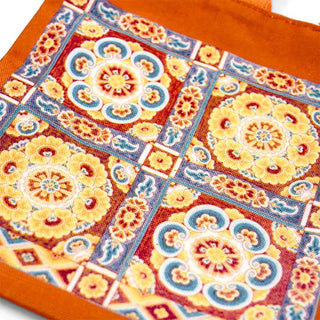 Buddha Gift Dunhuang Flying Apsaras Lotus Buddha Statues Canvas Handbag