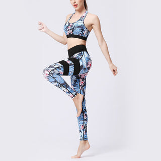 Buddha Gift Flower Petal Leaves Print Sports Exercise Fitness High Waist Leggings Women's Yoga Pants