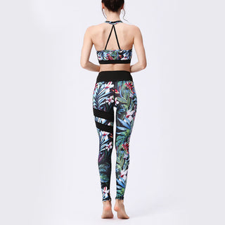 Buddha Gift Flower Petal Leaves Print Sports Exercise Fitness High Waist Leggings Women's Yoga Pants