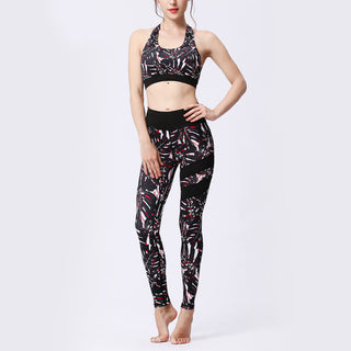 Buddha Gift Flower Petal Leaves Print Sports Exercise Fitness High Waist Leggings Women's Yoga Pants