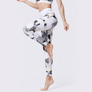Buddha Gift Flower Petal Leaves Print Sports Exercise Fitness High Waist Leggings Women's Yoga Pants