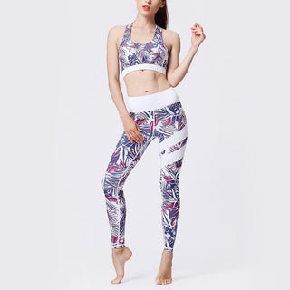 Buddha Gift Flower Petal Leaves Print Sports Exercise Fitness High Waist Leggings Women's Yoga Pants