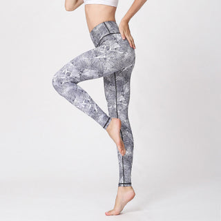 Buddha Gift Mist Leaves Print Sports Exercise Fitness Leggings Women's Yoga Pants