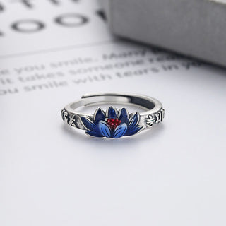 Buddha Gift 925 Sterling Silver Om Mani Padme Hum Lotus Relief Peace Ring