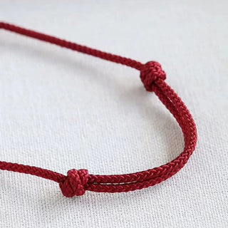 Buddha Gift Handmade 925 Sterling Silver Fu Character Safe And Well Luck Braided Bracelet