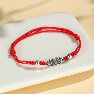 Buddha Gift Handmade 925 Sterling Silver Peace And Joy Safe Well Protection Braided Bracelet