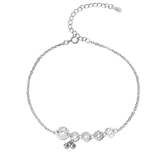 Buddha Gift 925 Sterling Silver Copper Coins Bells Protection Metal Anklet