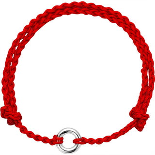 Buddha Gift 925 Sterling Silver Peace Buckle Luck String Braid Rope Anklet