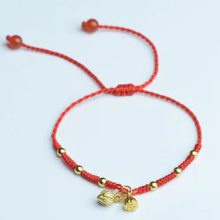 Buddha Gift Lotus Pod Charm Luck String Rope Anklet