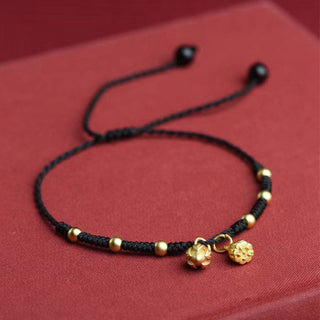 Buddha Gift Lotus Pod Charm Luck String Rope Anklet