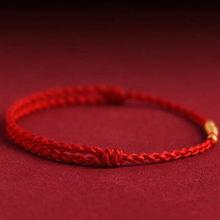 Buddha Gift 999 Gold Beads Luck Braided Protection Couple Bracelet