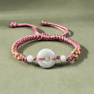 Buddha Gift Jade Luck Abundance Red String Bracelet