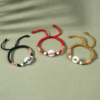 Buddha Gift Jade Luck Abundance Red String Bracelet