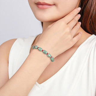 Buddha Gift Jade Luck Red String Bracelet