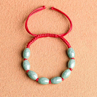 Buddha Gift Jade Luck Red String Bracelet