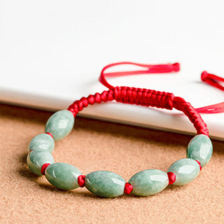 Buddha Gift Jade Luck Red String Bracelet