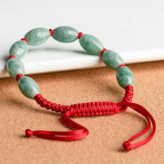 Buddha Gift Jade Luck Red String Bracelet
