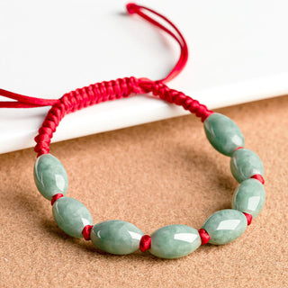 Buddha Gift Jade Luck Red String Bracelet
