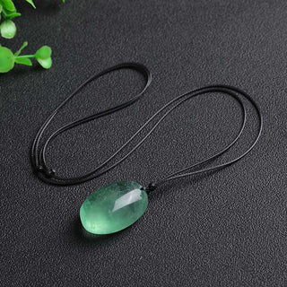 Buddha Gift Green Fluorite Power Necklace Pendant