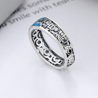 Buddha Gift 925 Sterling Silver Koi Fish Lotus Luck Everything Goes Well Ring