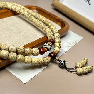 Buddha Gift 108 Mala Beads Bodhi Seed Dzi Bead Keep Away Evil Spirits Bracelet