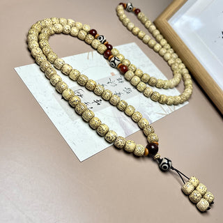 Buddha Gift 108 Mala Beads Bodhi Seed Dzi Bead Keep Away Evil Spirits Bracelet