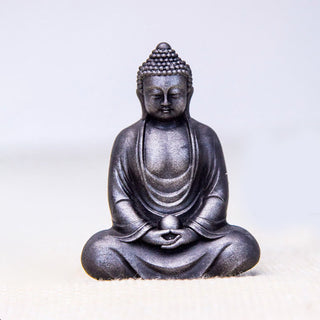 Buddha Gift Tibetan Meditating Buddha Iron Powder Rust Cast Resin Statue Serenity Decoration