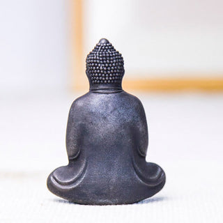 Buddha Gift Tibetan Meditating Buddha Iron Powder Rust Cast Resin Statue Serenity Decoration